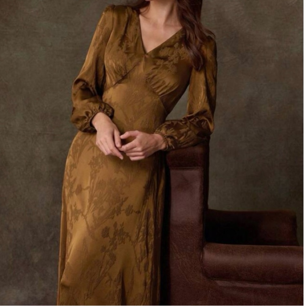 Brown Satin dress